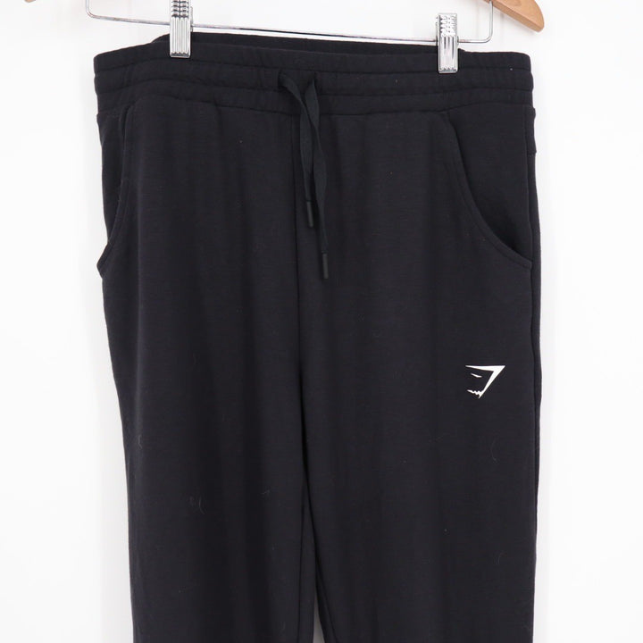Gymshark Joggers Black Sweatpants Size M Logo Detail Athletic Comfort