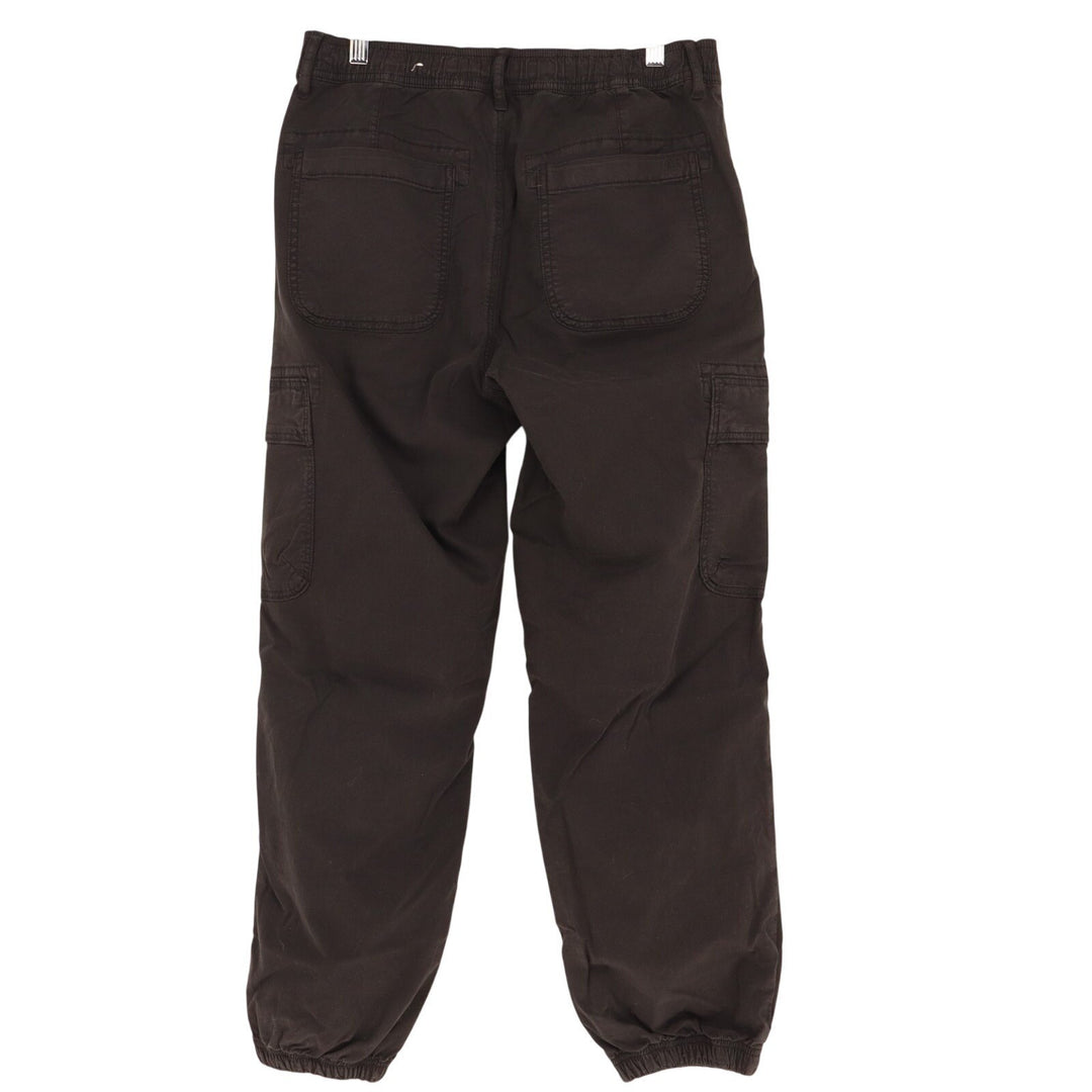 American Eagle Outfitters Cargo Jogger Pants Womens 6 Black Stretch Tapered Leg