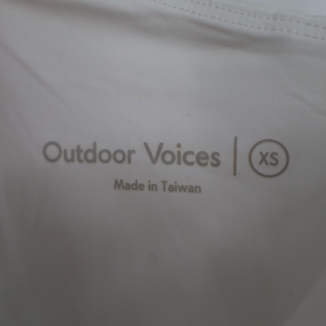 Outdoor Voices Mini Dress Womens XS White Stretch Liner One Shoulder Sleeveless