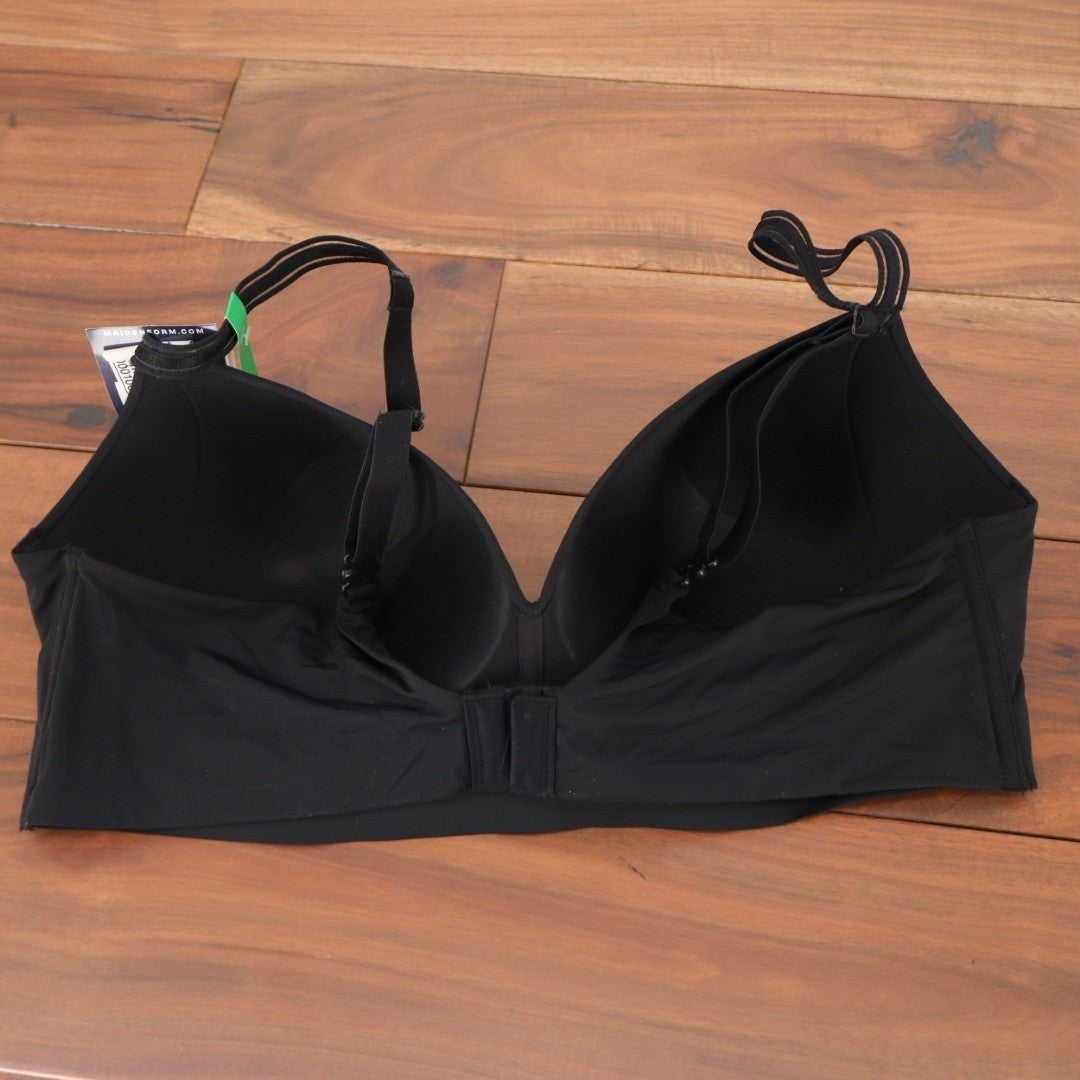 Maidenform Barely There T-Shirt Bra Womens Large Black Full Coverage Wireless