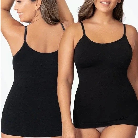 Shapermint Essentials All Day Every Day Tank Cami Womens Small Black Shapewear