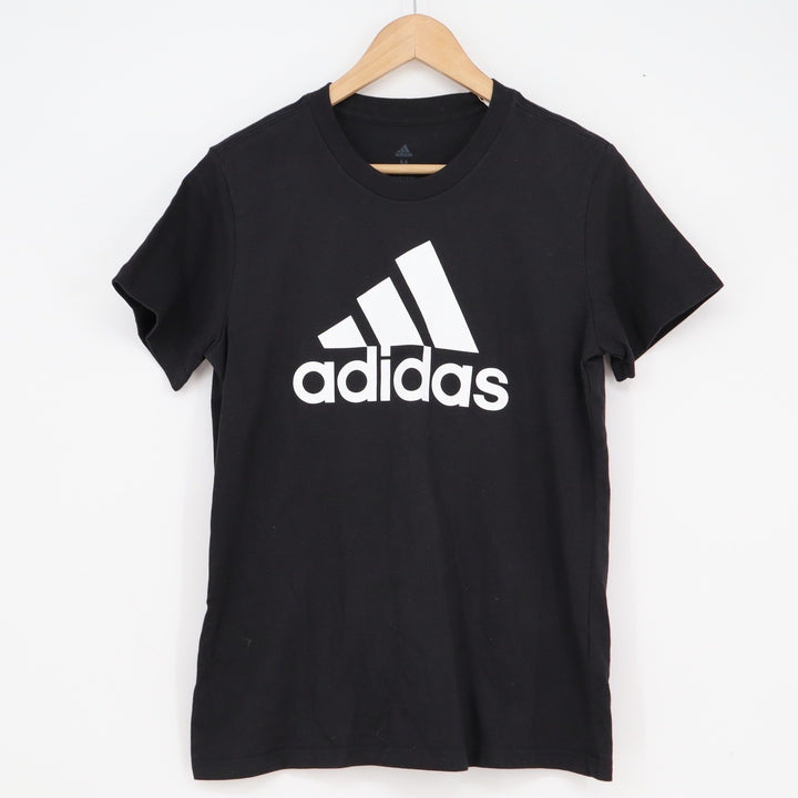 Adidas Womens Badge of Sport T-Shirt Black White Size M New
