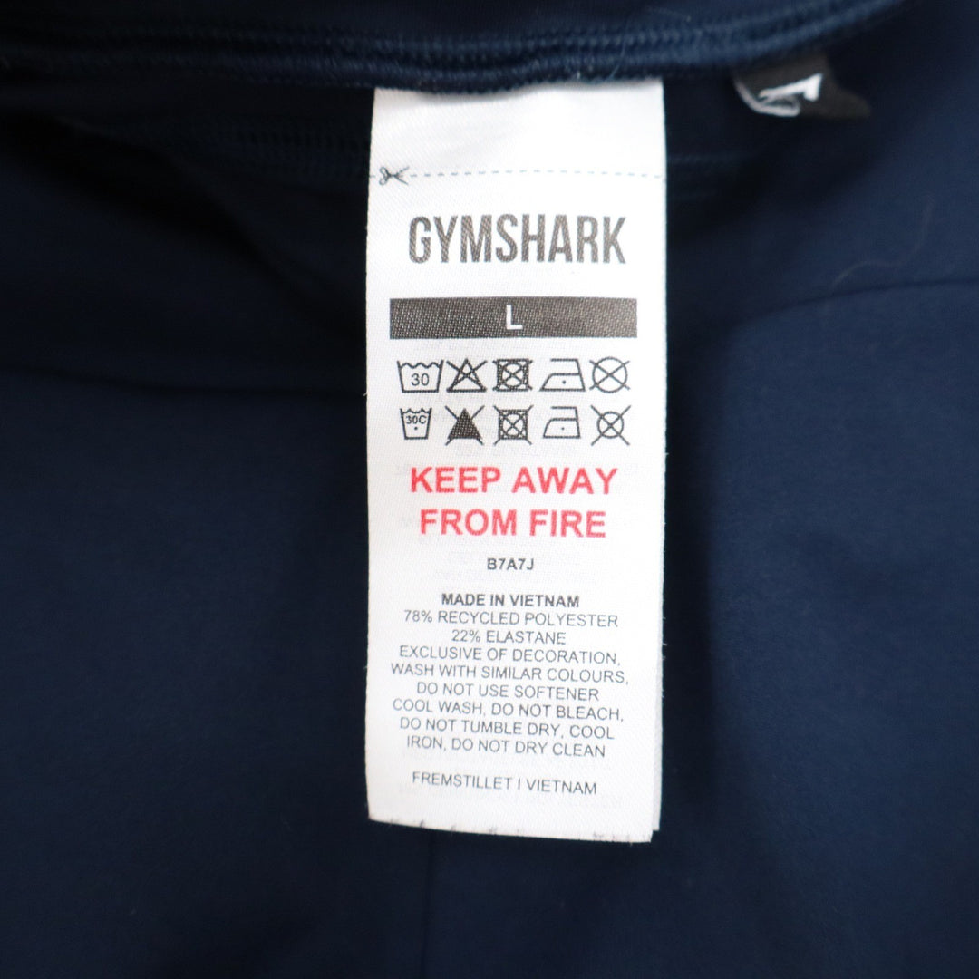 Gymshark Navy Blue Training Leggings High Waisted Size L Womens