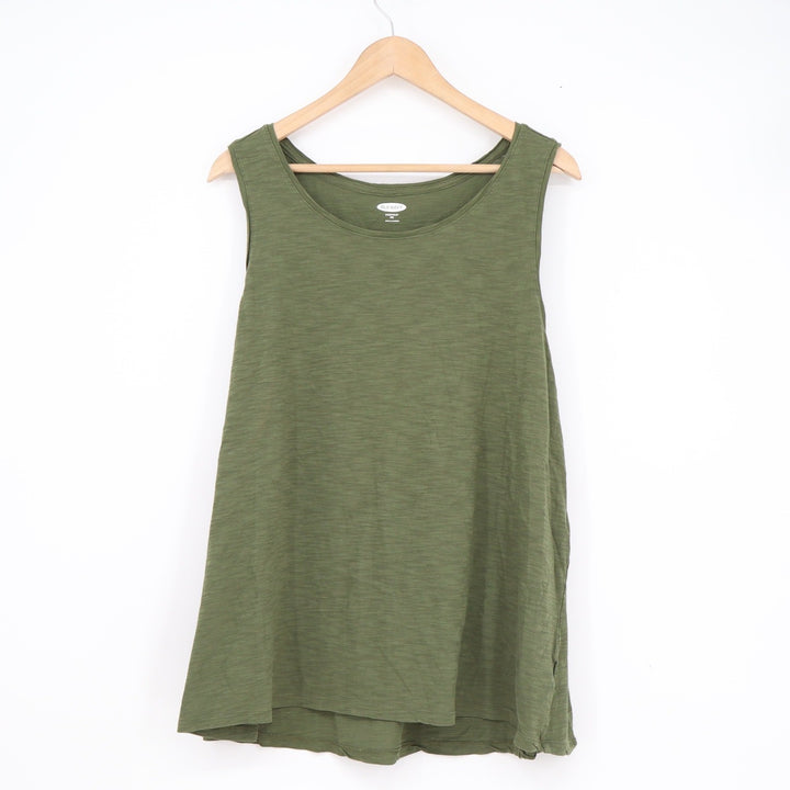 Old Navy EveryWear Olive Green Slub Knit Cotton Tank Top XXL