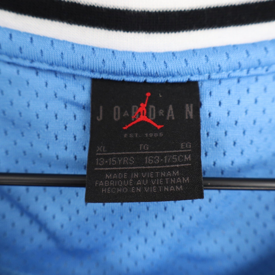 Jordan Boys Legend Blue All Over Print Mesh Basketball Jersey XL 13-15