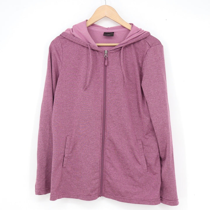 32 Degrees Cool Womens Purple Heather Full Zip Lightweight Hoodie Size M