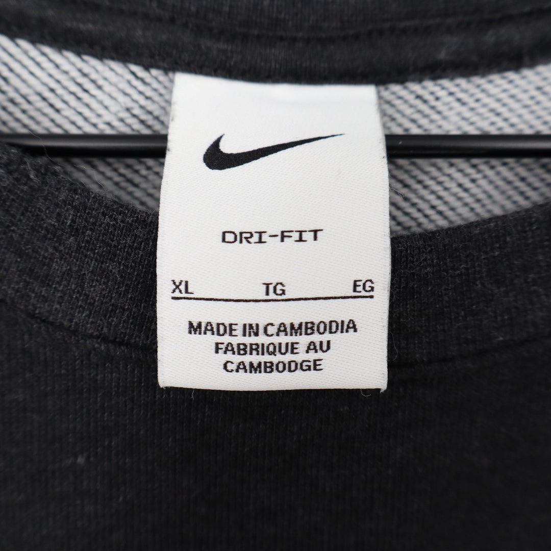 Nike Mens Dri-FIT Short Sleeve Sweatshirt Charcoal Grey XL