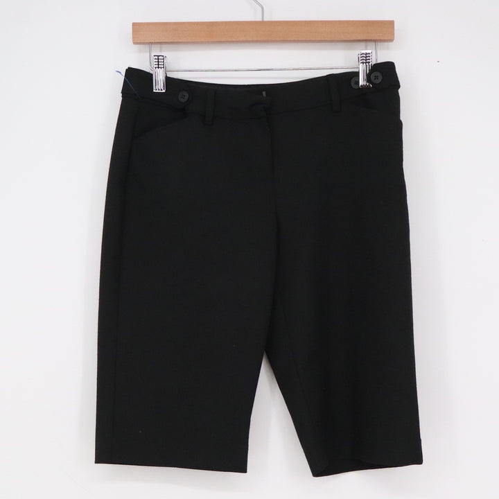 Express Editor Black Bermuda Dress Shorts Womens Size 2 Stretch Knee Length Work