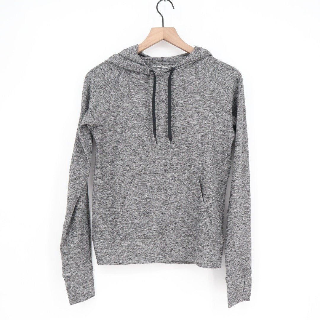 Outdoor Voices Cloudknit Hoodie Women's Small Heather Gray Space Dye Stretch