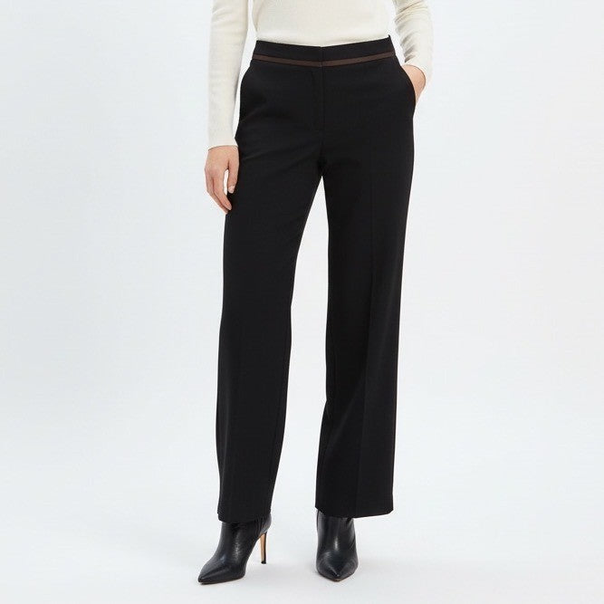 Vince Black Wool Blend Wide Leg Trousers Size 2