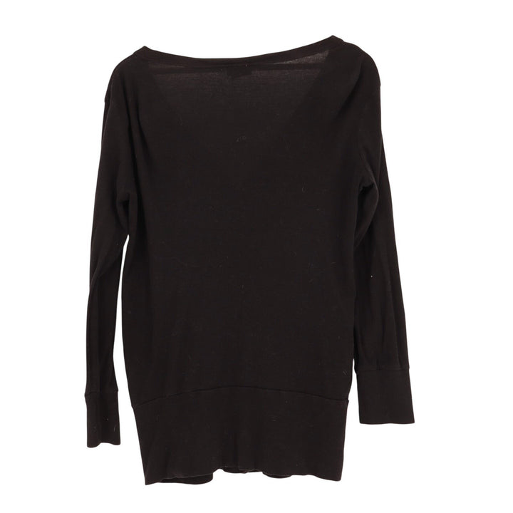 Mossimo Cardigan Sweater Womens Medium Black Knit Pima Cotton Warm Button Front