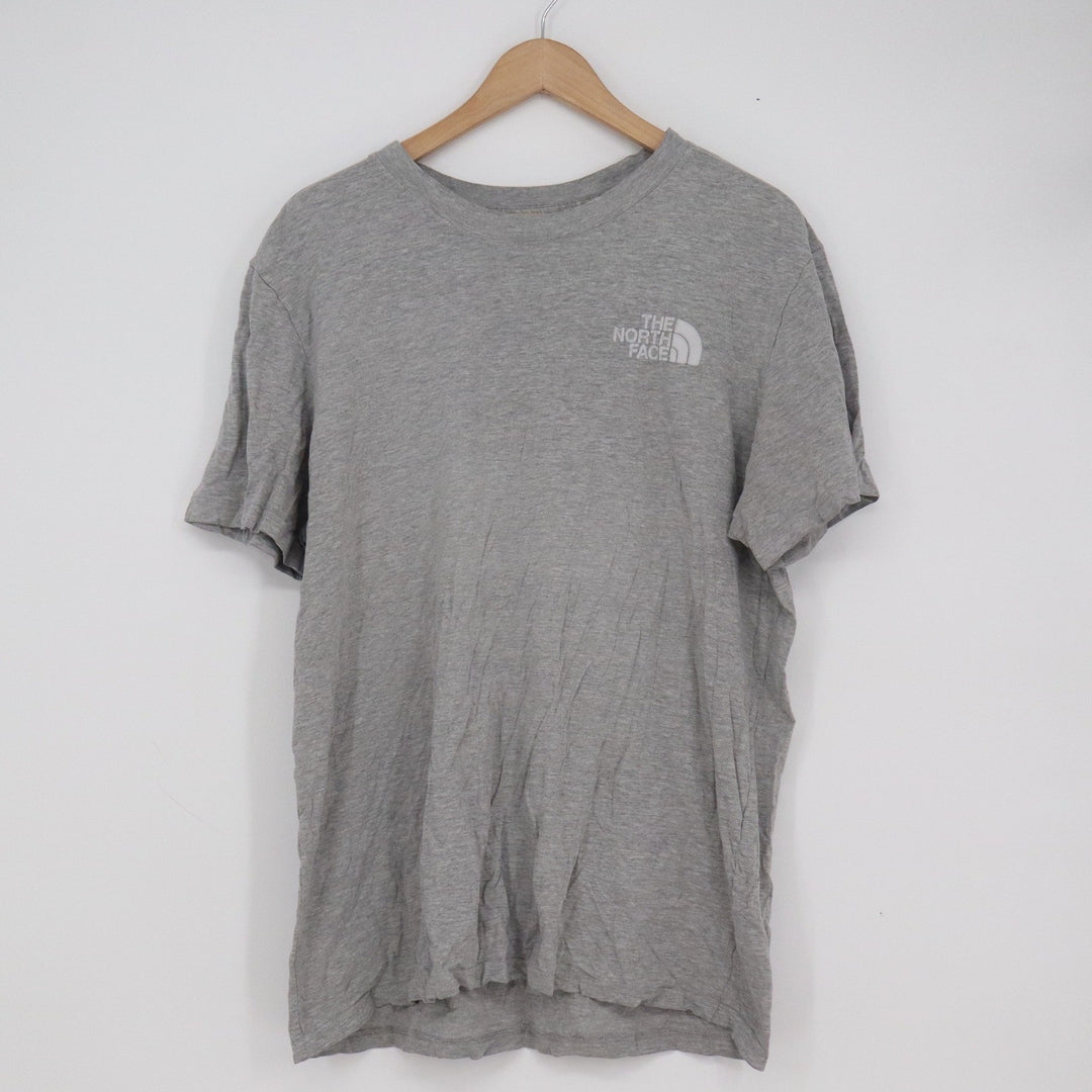 The North Face Mens XL Heather Gray Graphic T-Shirt Never Stop Exploring Back