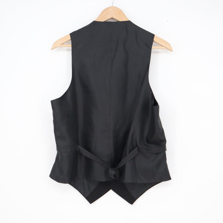Kenneth Cole Reaction Mens Black Suit Vest Waistcoat Size S Formal Wedding