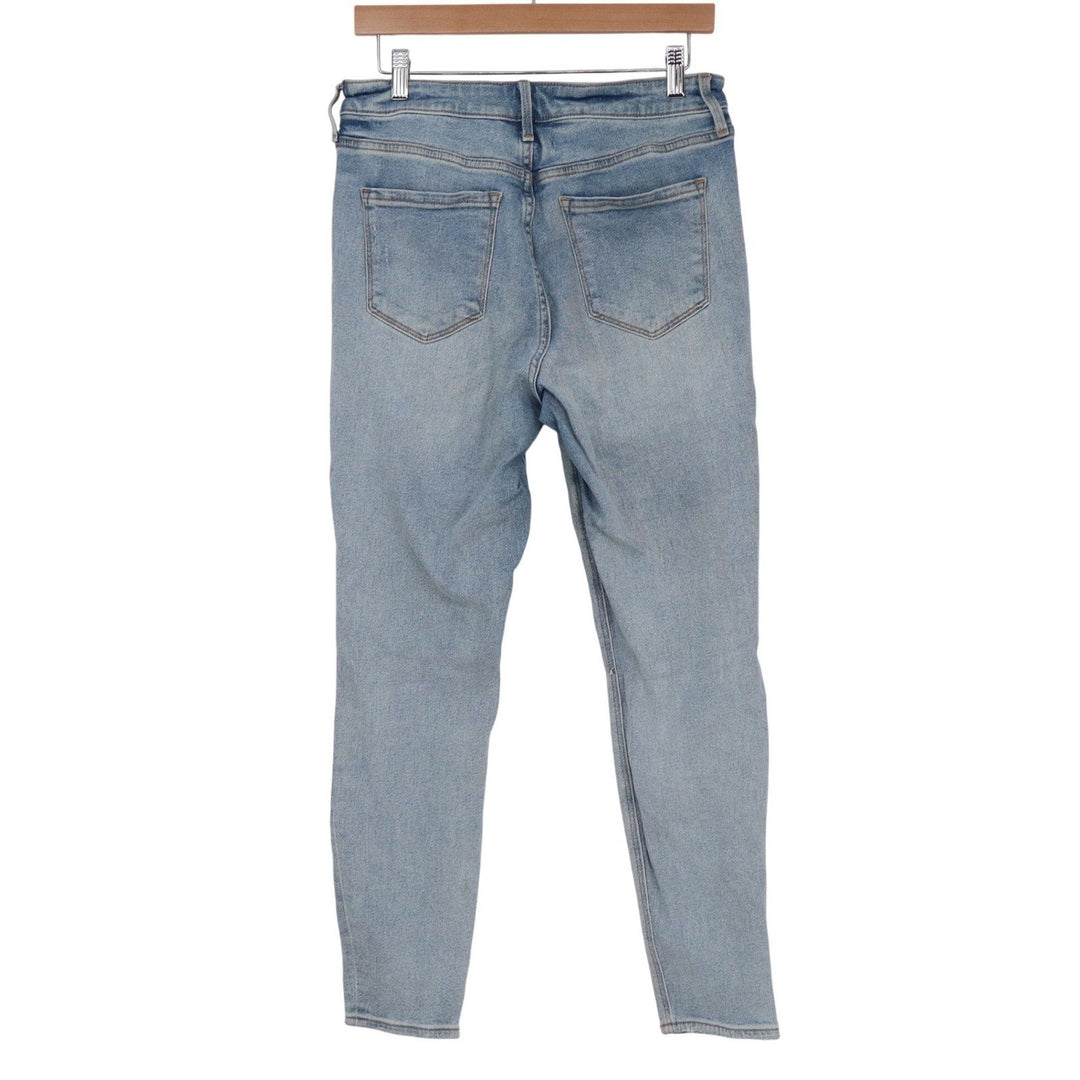 Old Navy Rockstar Super Skinny High Rise Distressed Light Wash Jeans Size 10
