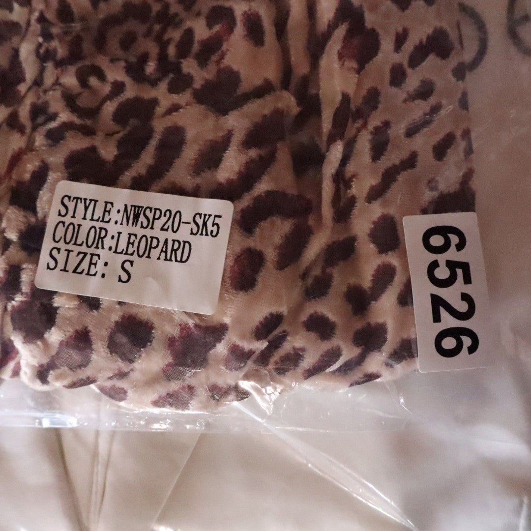 Naked Wardrobe The Statement Leopard Print Mini Skirt Brown Small