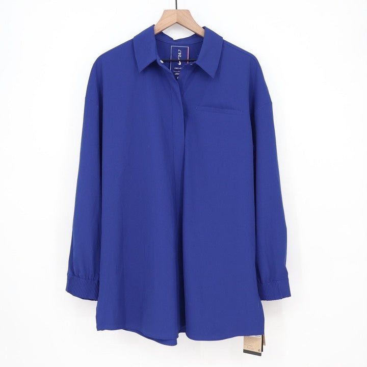 Nike 24.7 Dri-FIT Womens Training Shirt Blue Large NEW