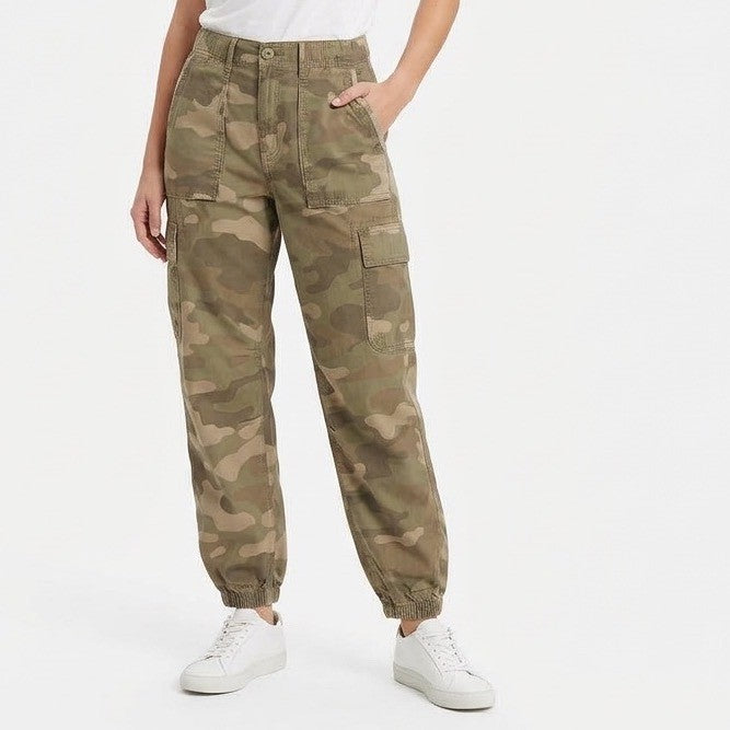 American Eagle Outfitters Jogger Pants Womens 6 Brown Camouflage Cargo Pockets