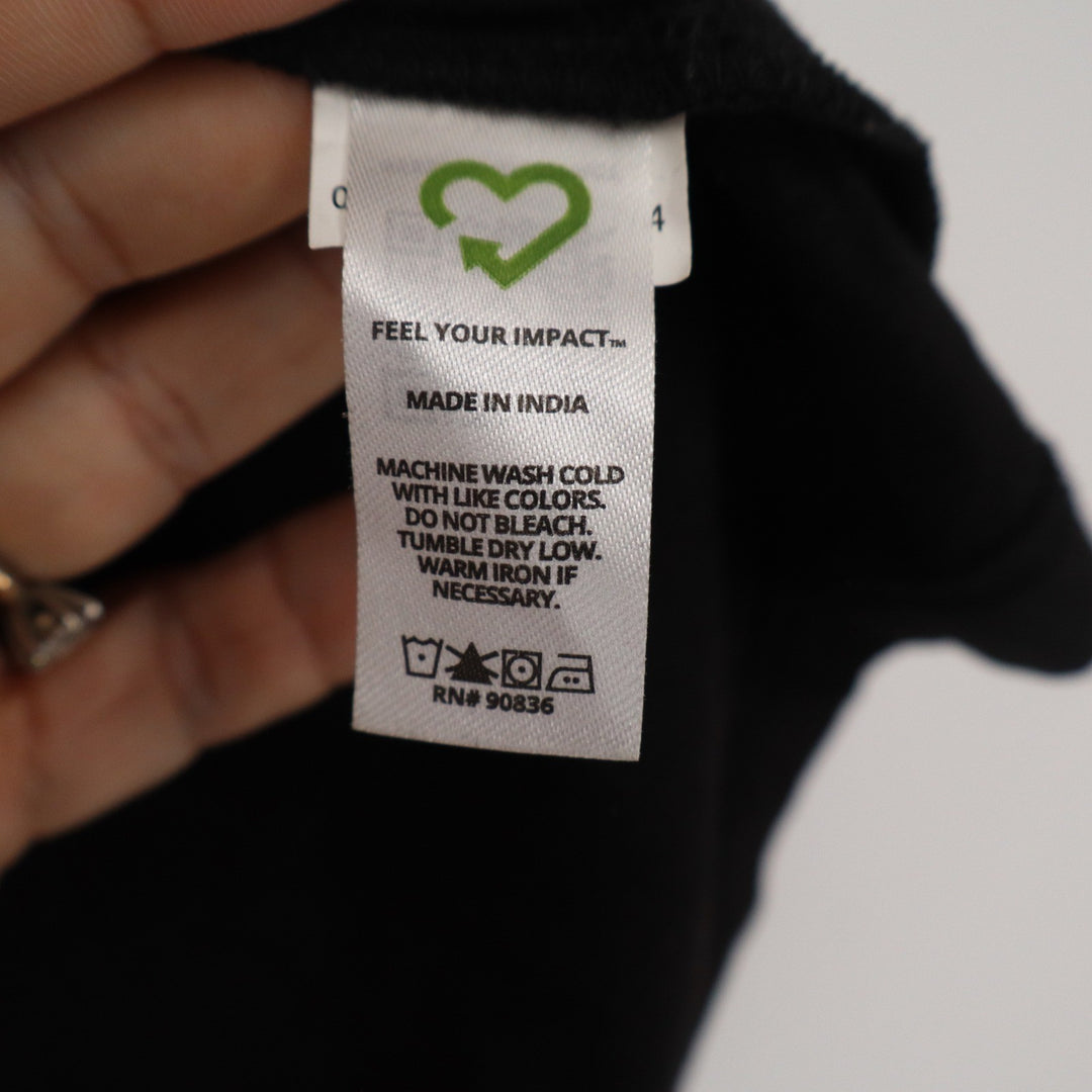 Allmade Mens Large Black Organic Cotton Serve Operations Graphic Tee Shirt Logo