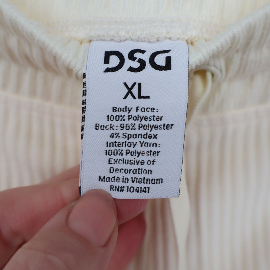 DSG So Soft Ottoman Jogger Light Cream Ribbed High Rise Sweatpants Womens XL