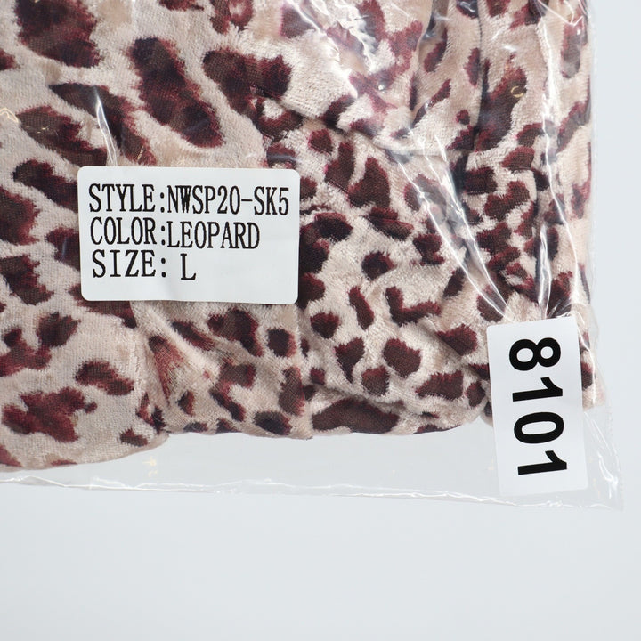 Naked Wardrobe Leopard Print Ruched Mini Skirt Draped Ruffle Large