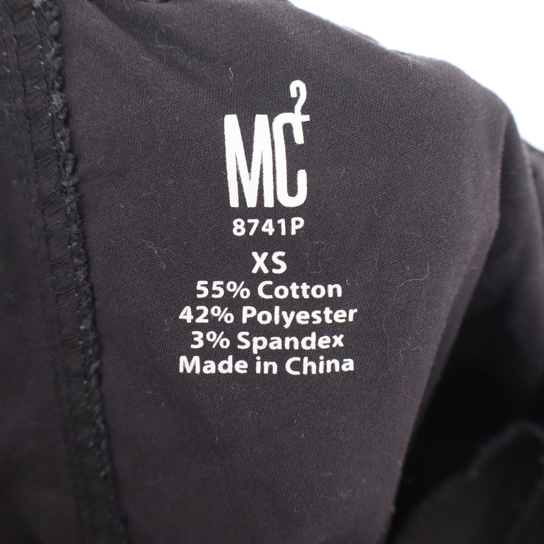 Medelita MC2 8741P Black Pink Cargo Scrub Pants Womens XS Petite Straight Leg