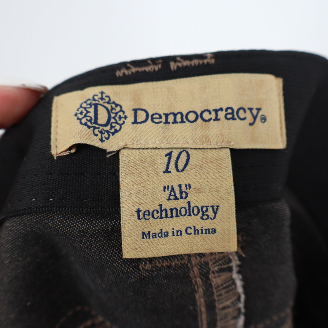Democracy Ab technology Skinny Pants Taupe Brown Size 10 Stretch
