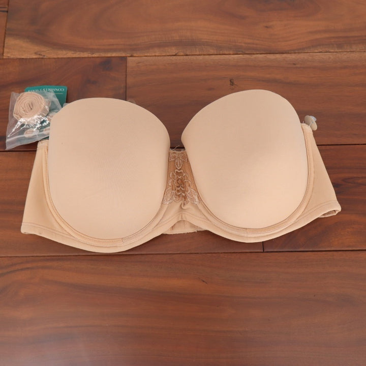 Vanity Fair Beauty Back Bra Womens 36C Nude Full Figure Strapless Underwire