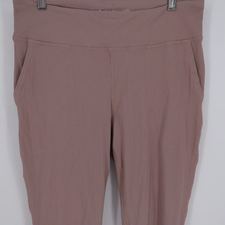 Outdoor Voices Ribbed Flare Leggings Pants Taupe XL