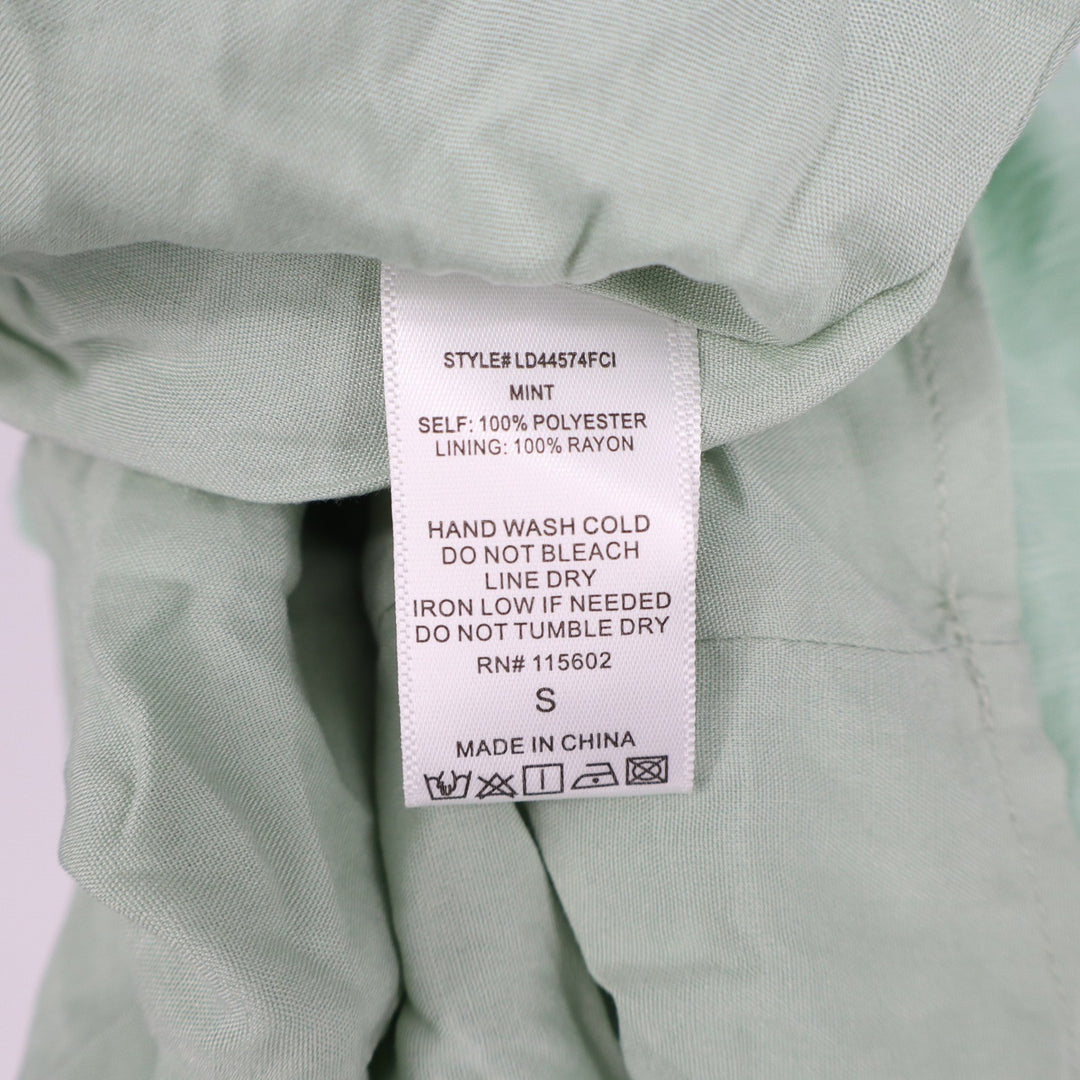 Lush Mint Green Ruffle Strap Cutout Tiered Midi Dress LD44574FCI Womens Small