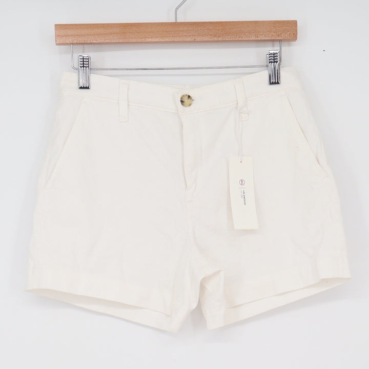 AG Shorts Womens 26 Caden Short Tailored Fit White Italian Fabric NEW