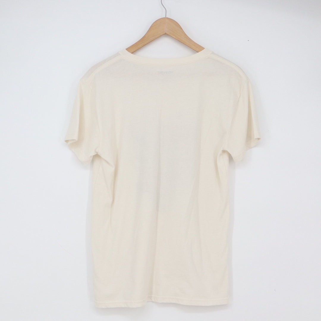 Wrangler Graphic Tee Womens S Short Sleeve Cream Bull Skull Rose Excellent