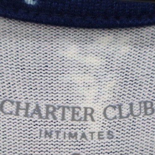 Charter Club Intimates Sleep Shirt Navy Blue Forest Pine Tree Long Sleeve L