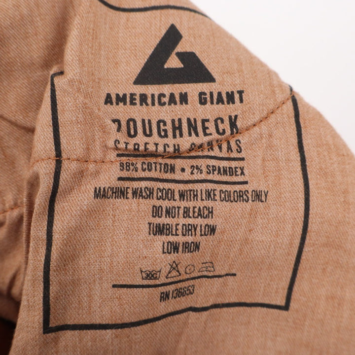 American Giant Roughneck Jeans Mens 32x30 Ruste Canvas Cotton Mid Rise Straight