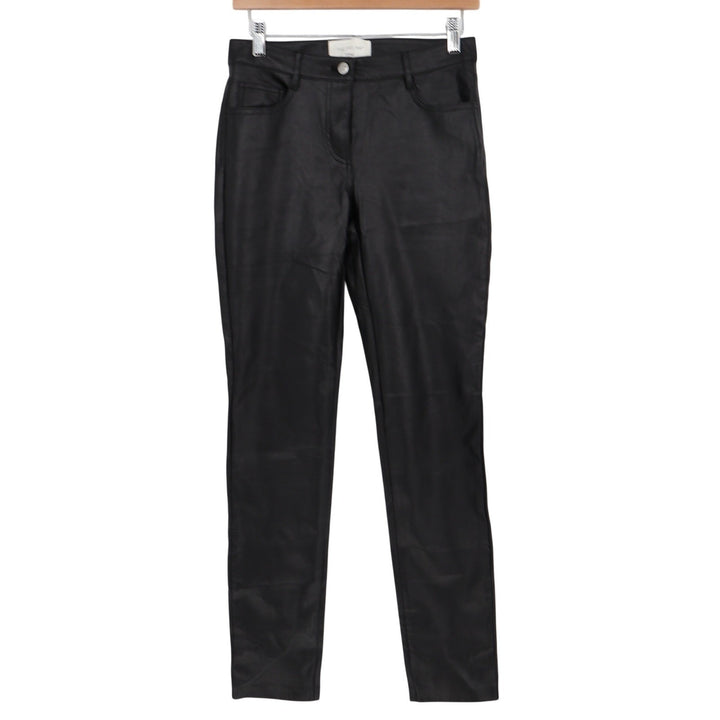 Wilfred The Melina Pant Aritzia Black Vegan Leather Slim High Rise Size 4
