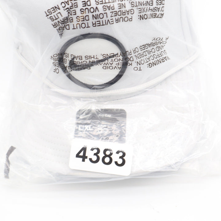 Nike Pro Cap White Black Swoosh Logo Snapback Hat L/XL HF7482-025 NEW