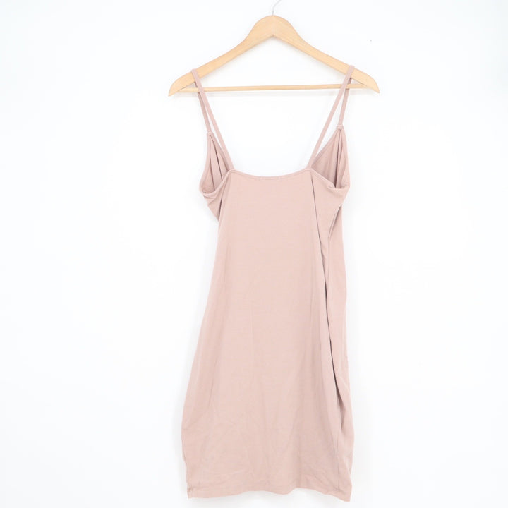Charlotte Russe Mauve Pink Ruched Wrap Front Mini Dress Size M