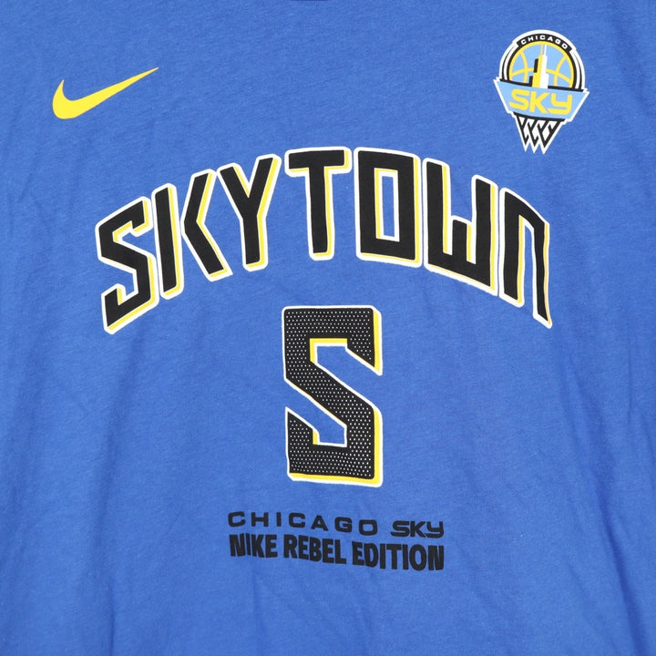 Nike Chicago Sky Angel Reese Skytown Rebel Edition Blue Youth Large T-Shirt 5