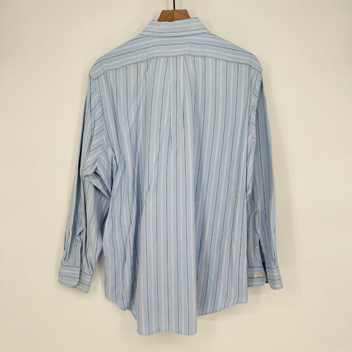 Ralph Lauren Dress Shirt Mens 16.5 Multicolor Striped Classic Fit Button Down