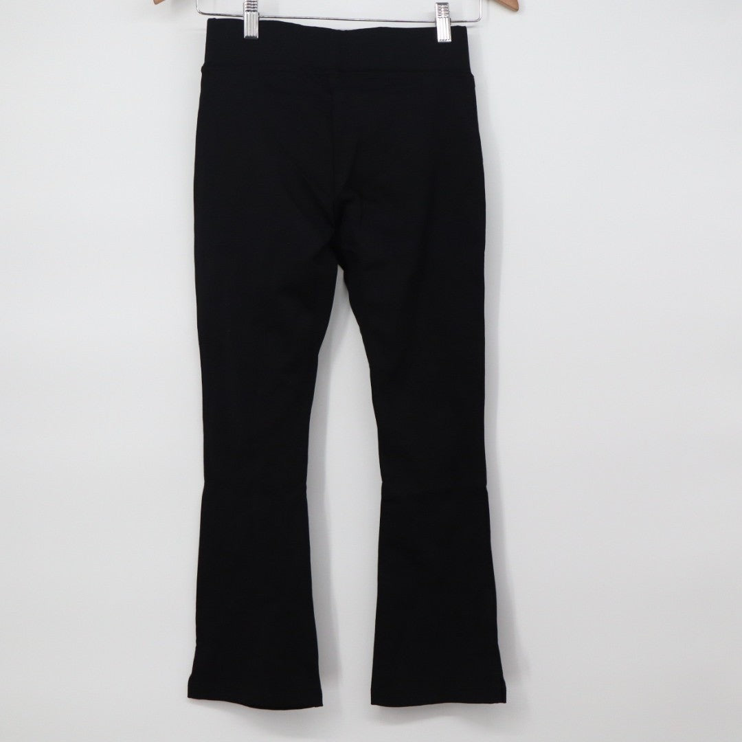 American Giant Ponte Kick Flared Pants Womens 0 Black Stretch Cropped Streetwear