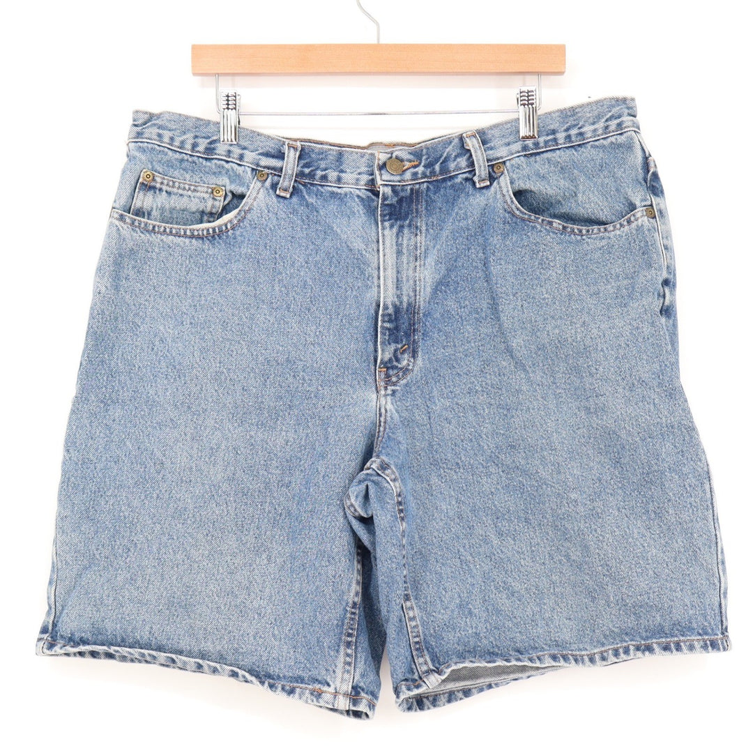 Eddie Bauer Mens Blue Denim Shorts Size 40 Relaxed Fit 100% Cotton Medium Wash