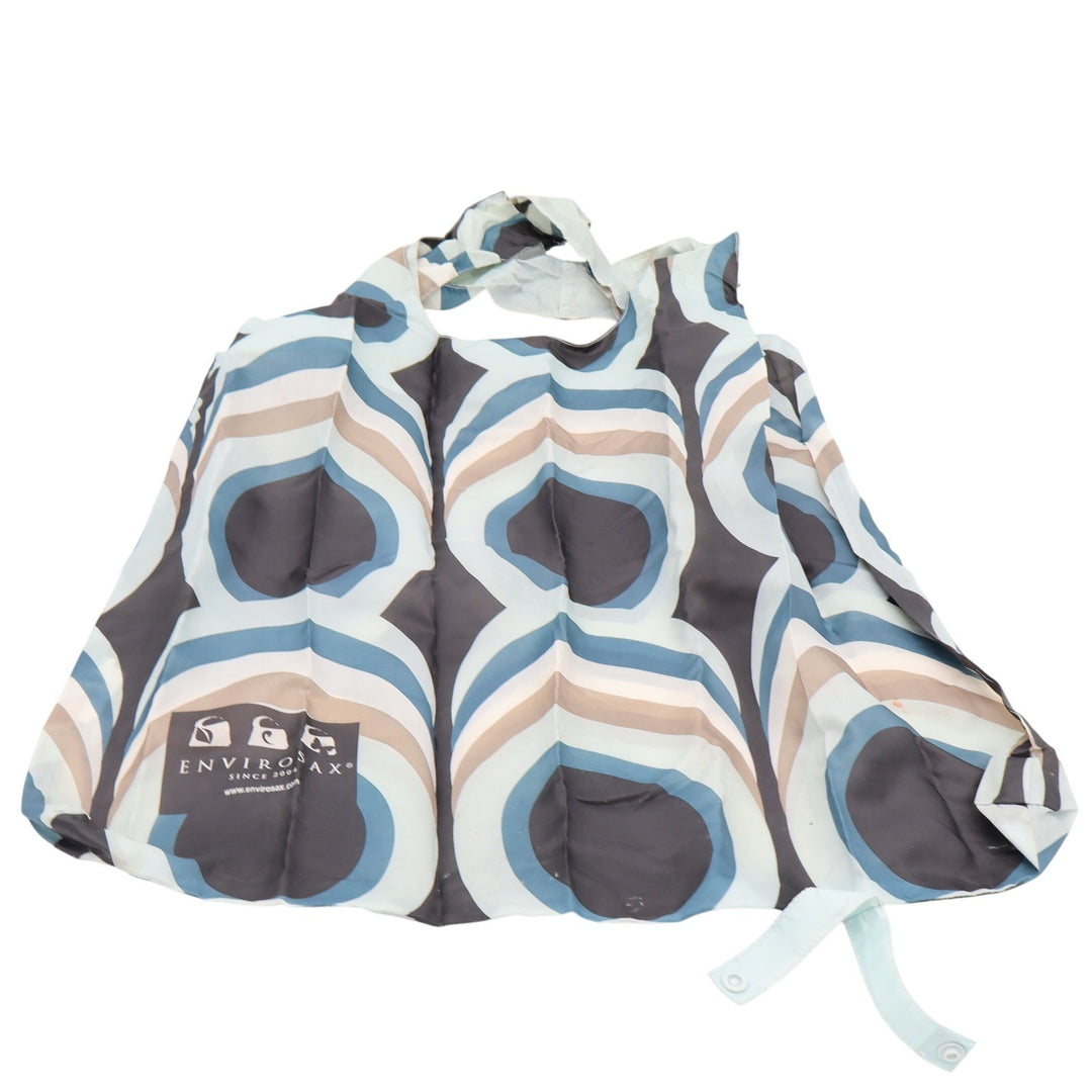 Envirosax Tote Bag Unisex O/S Retro Geometric Swirl Blue Tan Foldable Good