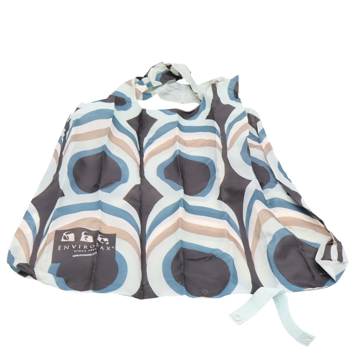 Envirosax Tote Bag Unisex O/S Retro Geometric Swirl Blue Tan Foldable Good