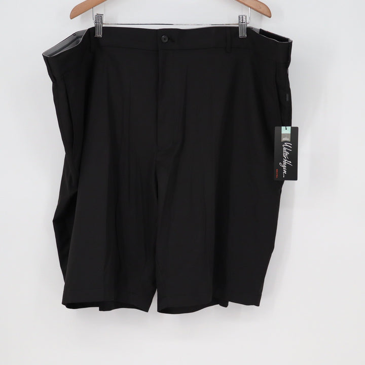 Walter Hagen Mens Big and Tall Hagen Golf Shorts Black 50