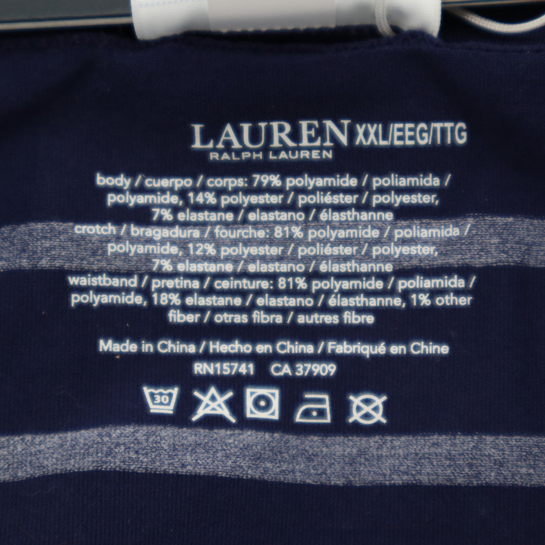 Lauren Ralph Lauren Seamless Brief Underwear Womens 2XL Navy Striped High-Rise