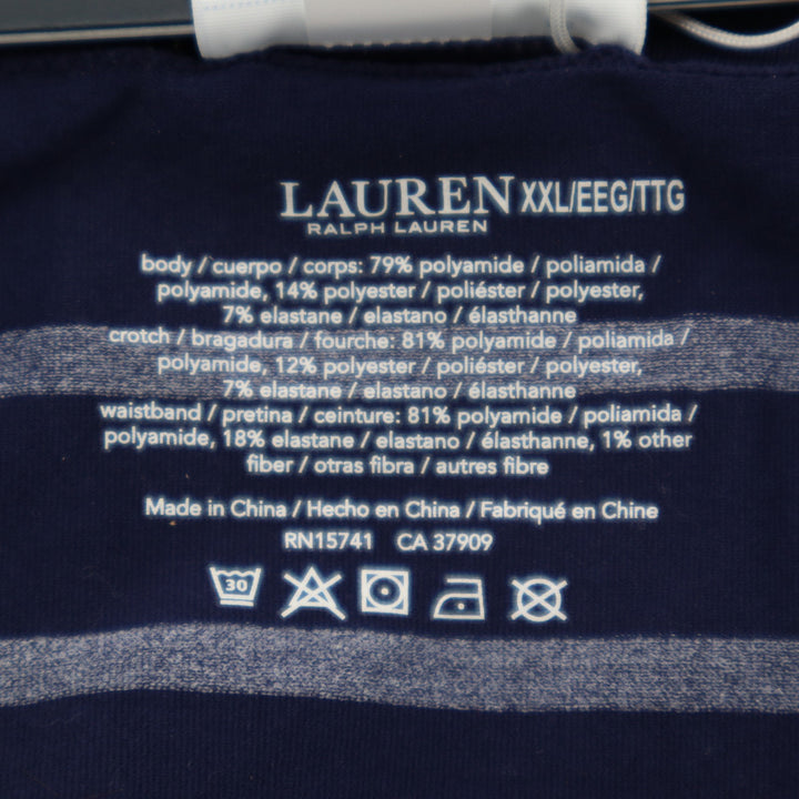 Lauren Ralph Lauren Seamless Brief Underwear Womens 2XL Navy Striped High-Rise