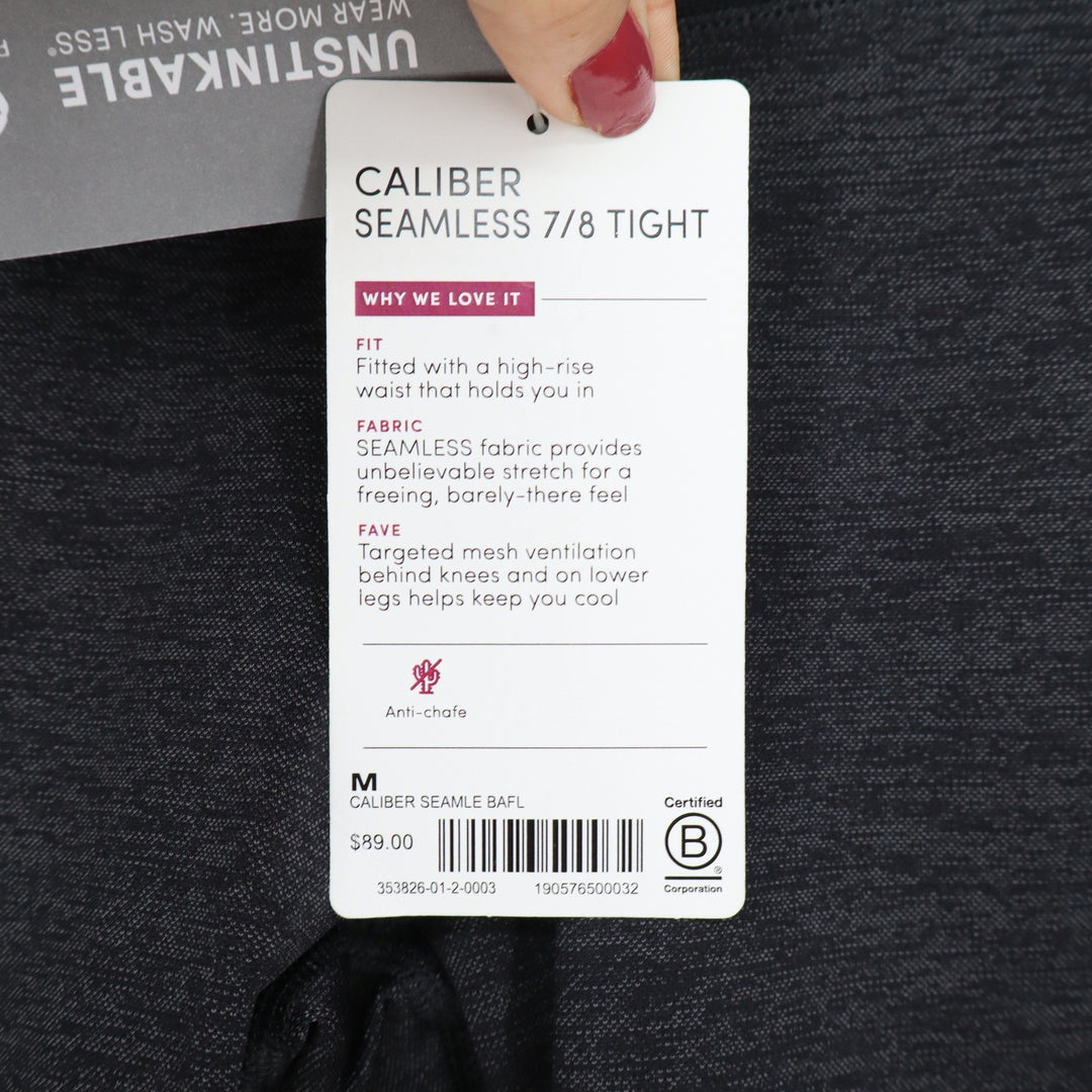 Athleta Leggings Womens M High Rise Seamless Charcoal Gray Mesh Panels Excellent