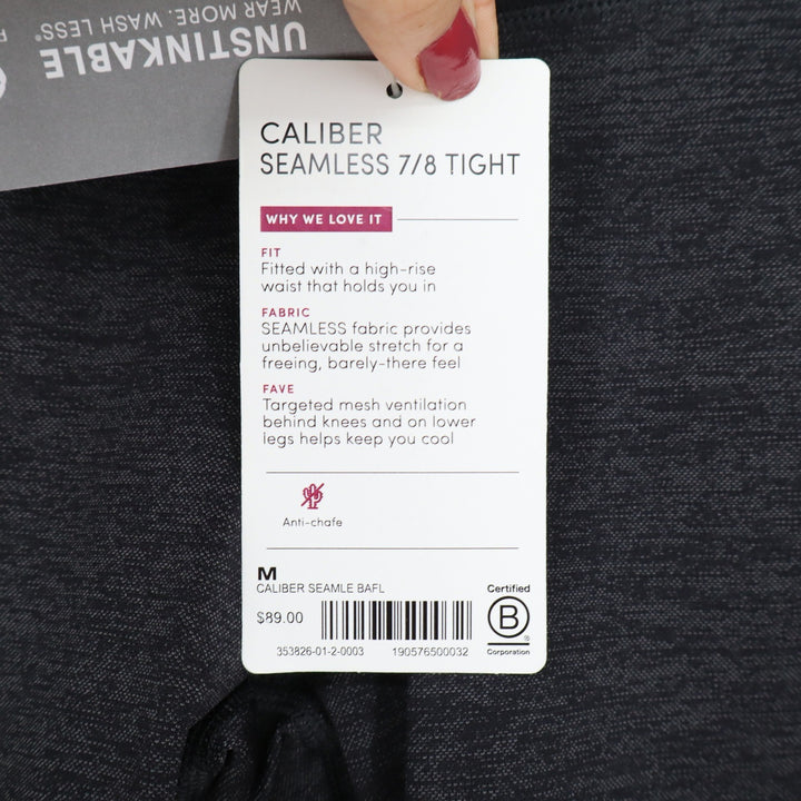 Athleta Leggings Womens M High Rise Seamless Charcoal Gray Mesh Panels Excellent