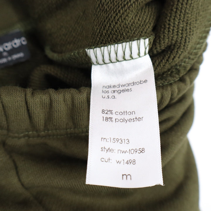 Naked Wardrobe Olive Green High Waist Straight Leg Sweatpants M
