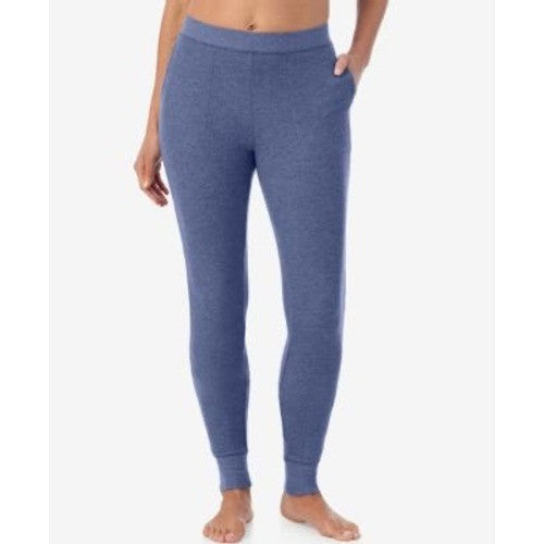 Cuddl Duds Cozy Stretch Thermal Leggings Blu Haze XS Waffle Knit NEW