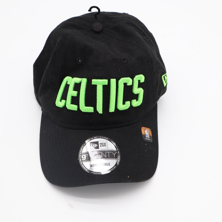 New Era Boston Celtics 9TWENTY Adjustable Hat Black Neon Green NBA 60589943